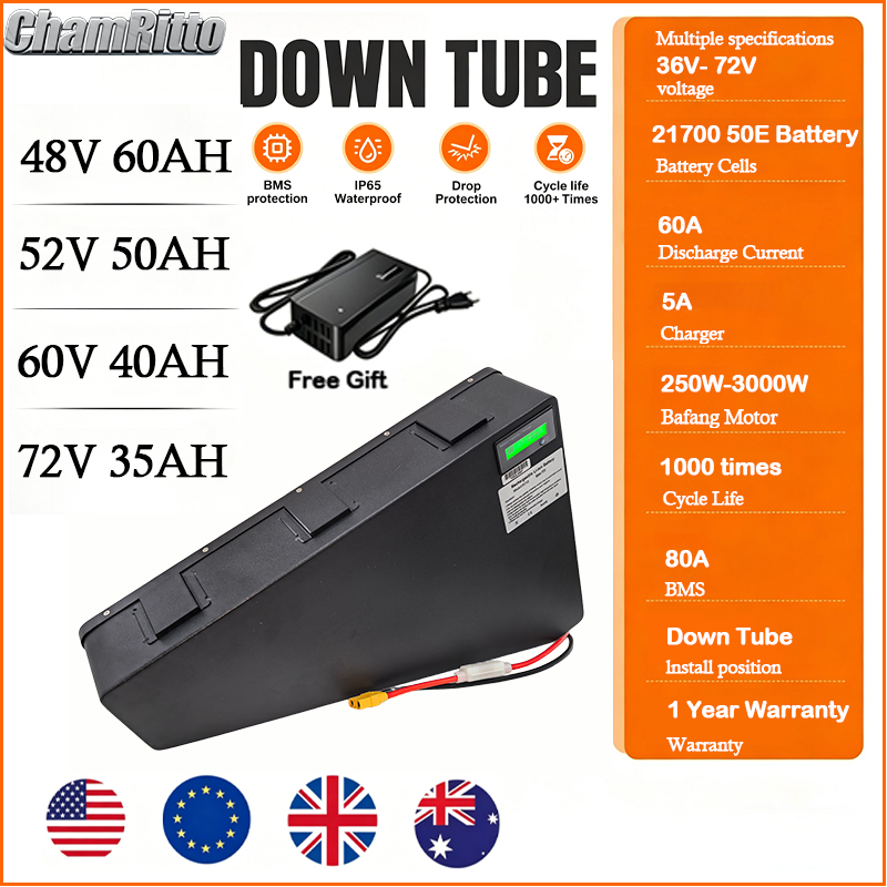 72V 50Ah 21700 Lithium Battery - Vélo électrique 60v 72v 3000w Batterie