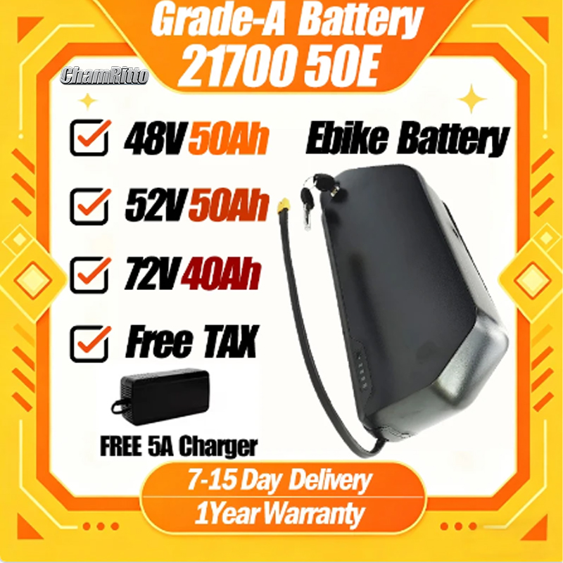 72V 50Ah 21700 Lithium Battery - Batterie de vélo électrique Polly Downtube