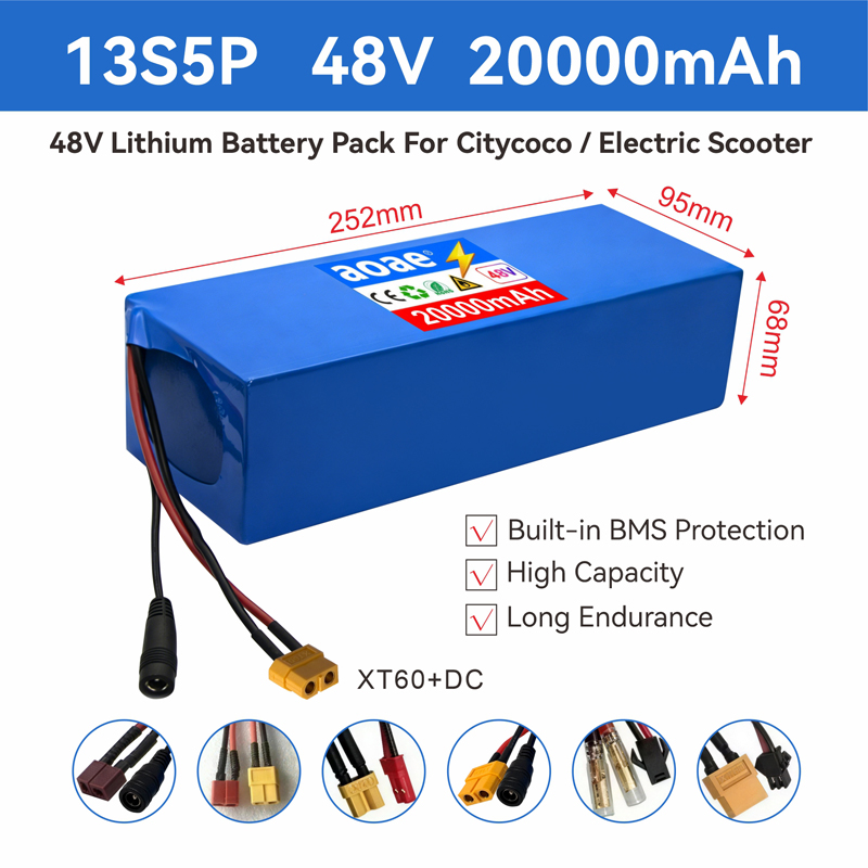 60V 50Ah Electric Scooter Battery - Batterie de scooter électrique 48V 13S5P
