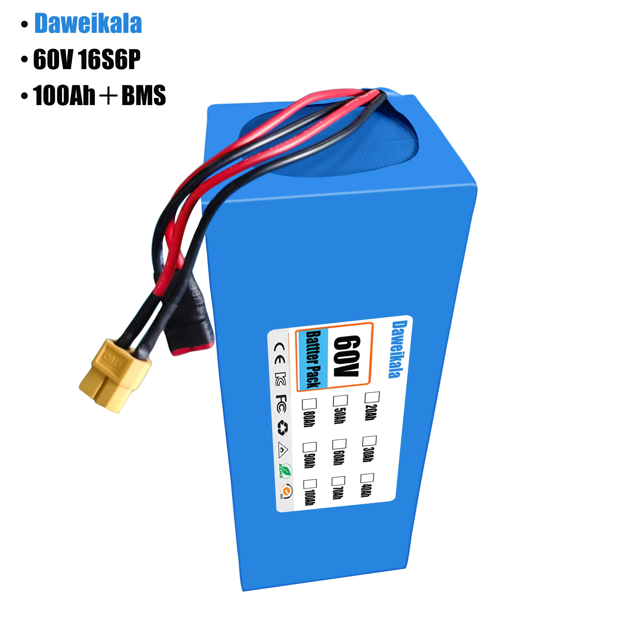 Batterie de vélo électrique 60 - 60V 50Ah Electric Scooter Battery avis et prix