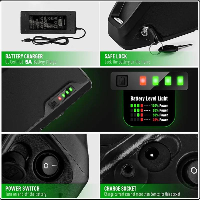Batterie Hailong pour vélo éle - 72V 50Ah 21700 Lithium Battery avis et prix
