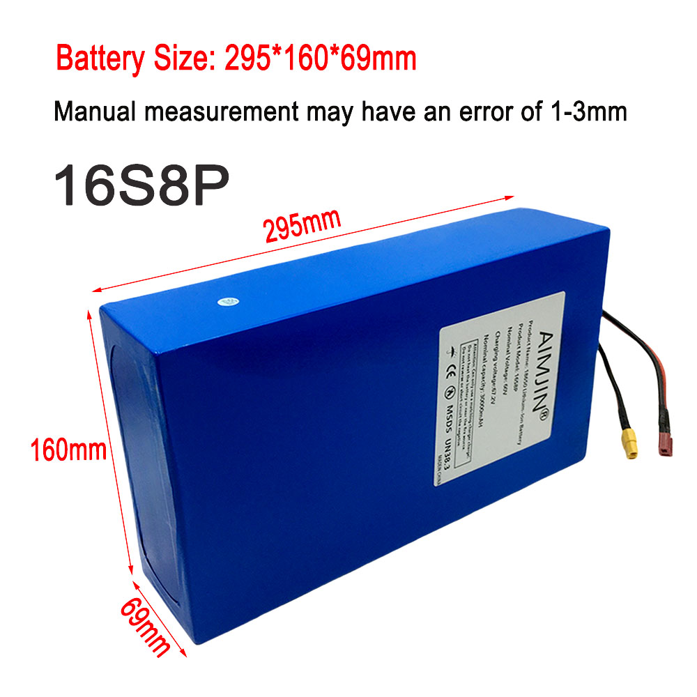 Batterie au lithium 16S8p 1000 - 60V 50Ah Electric Scooter Battery avis et prix