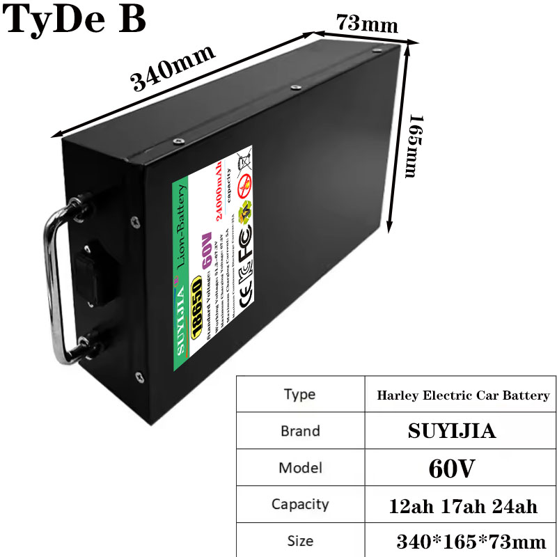 HarleyBatteryCitycocoElectricB - 60V 50Ah Electric Scooter Battery avis et prix
