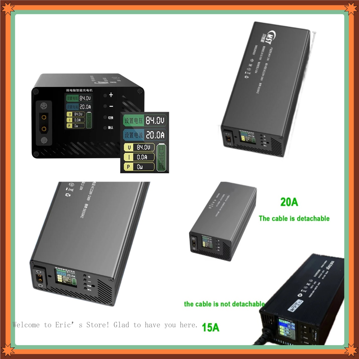 Chargeur réglable 10-93V 2-30A - 84V 20A Smart Charger avis et prix